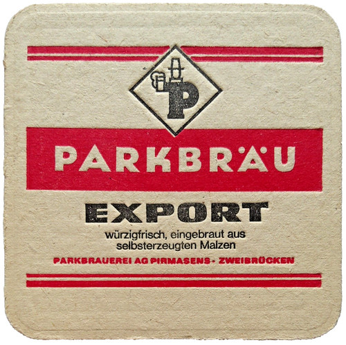 Alter bierdeckel park brauerei - park,
