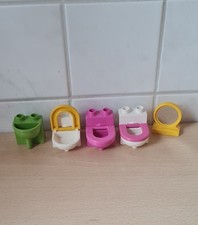 Lego Duplo Toilette Möbel Haus Klo WC Badeinrichtung Waschbecken Spiegel