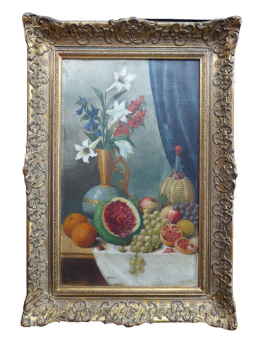 ölgemälde stillleben blumen - Ölgemälde,