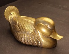 Deko Ente Metall Messing