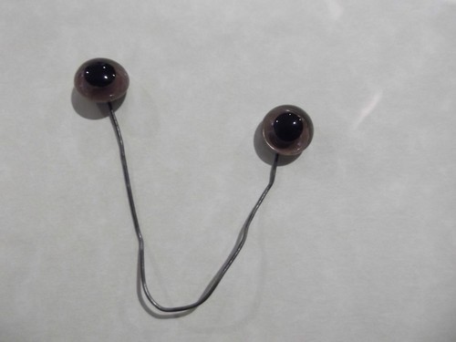 Braune teddyaugen mit draht - braune,