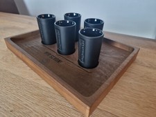 Jägermeister Pinnchen Shot Holztablett Inkl. 5x - 2cl Shotglas Schwarz