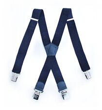 X Form Damen Herren Hosenträger navy Clipse extra stark f. Körperlänge bis 190cm