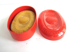 alte Seifen Dose Guthmanns Cosmos  Bakelit Schachtel L 5,7 cm b 3,7 cm WW2