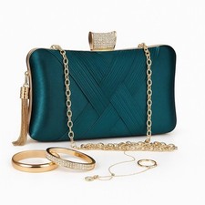 Abendtasche Clutch Teal Damen
