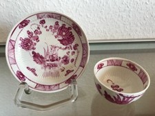 Rauenstein Gedeck Purpurmalerei Garbenmuster Reliefdekor "R" Marke  um 1783-1800