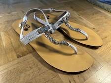 Damen Ledersandalen weiß