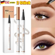 2x Augenbrauen Stift 3D Eye Pen Tattoo Microblading Dunkelbraun Wasserfest 24h