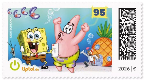 Spongebob briefmarke - spongebob,