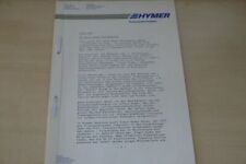 202697) Hymer Reisemobile - 30 Jahre - Presseinformation 1991