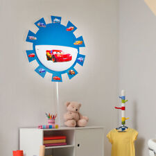 Nachtlicht Wandlampe Wandleuchte Kinderzimmer Cars Sticker blau weiß E27 D 35cm