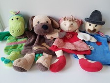 4x Sterntaler Handpuppe Hund + Drache Kasperle Theater Stofftier Plüsch