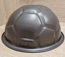 Birkmann (?) Motiv - Backform 3D Fussball Karbonstahl grau Antihaftbeschichtung