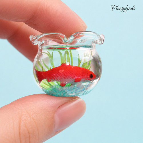 Miniatur goldfischglas fisch - goldfischglas,