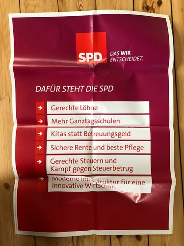 Spd wahlplakat 2013 - spd, ,dafür