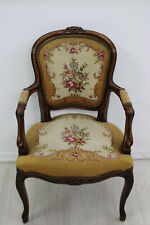 Armlehnstuhl Historismus Eiche Antik Stuhl Belgien Neorokoko um 1900 Sim073