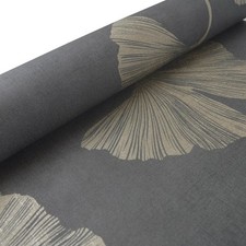 Mokka Ginkgoblatt Tapete