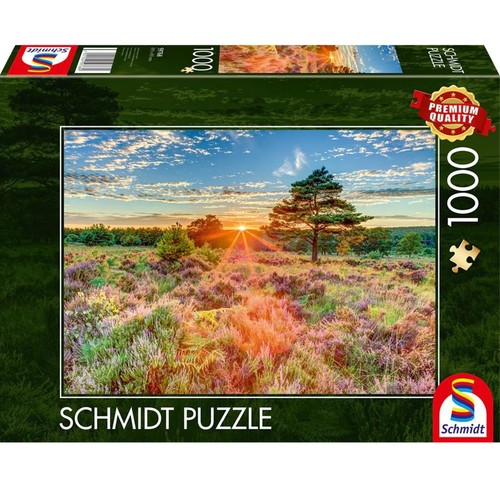 Puzzle heide sonnenuntergang - heide,