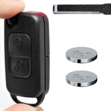 Klapp Schlüssel Gehäuse 2 Tasten für Mercedes HU44 SLK R170 96-04 2x Batterie