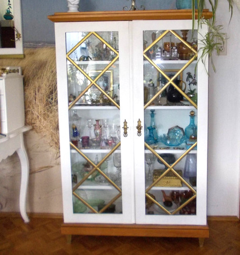 Antike vitrine kirschbaum - antike, /