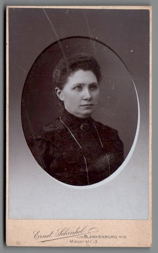 Cdv foto dame blankenburg harz - foto,