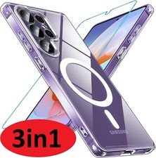 Samsung S22 bis 25 Edge Plus Ultra Magsafe Handyhülle +2x 9H Panzer Schutzglas