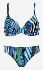 NATURANA Damenbademode eleganter Bügel-Bikini Gr. Cup F 44 grün 77043