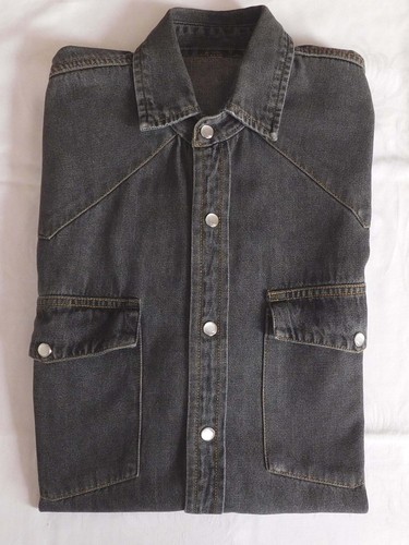 Herren jeanshemd schwarz - herren-jeanshemd,,