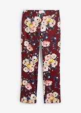 Stretch-Hose mit Blumen-Print Gr. 36 Ahornrot Himbeerrose Damenhose Pants Neu*