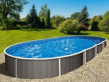 Swimmingpool Rattanoptik Oval