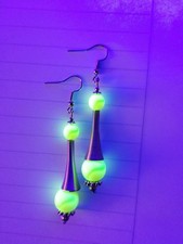 Ohrringe Neongelb lang