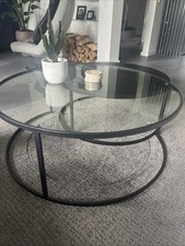 Maisons Du Monde Schachteltisch Aus Sicherheitsglas Und Schwarzem Metall