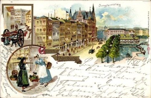 Litho hamburg jungfernstieg - litho,