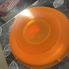 Tupperware Teigschüssel mit Deckel, orange - beige