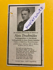 2. WK Death Card Sterbebild Gefr. Westen Endkampf Feb. 1945 Reifferscheid Eifel