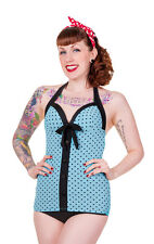 Banned DUSTY BLUE Polka Dots