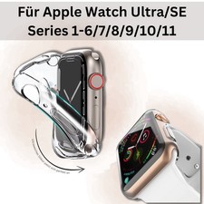 Silikon Schutzhülle für Apple Watch Serie 1-8 9 10 11 Ultra Hülle ✅Displayschutz