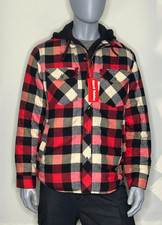 Hard Yakka - Shacket - Padded Shirt - Steppshirt - Kapuze - rot