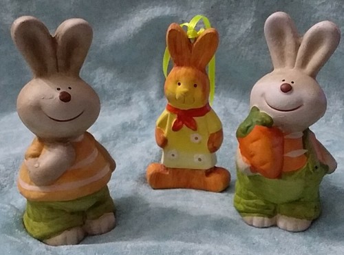3er set hasen terracotta - ,