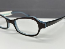 Anne Valentin Brille Damen Braun blau eckig kleine Gläser confetti  NP:196€
