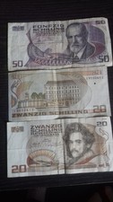 Österreich 1x50 Schilling Banknote, 2x20 Schilling Banknoten