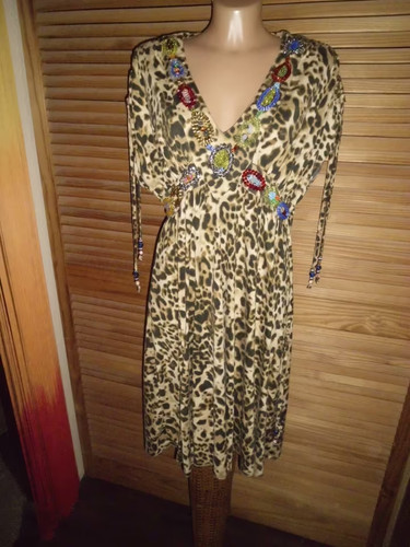 Kleid..Leopard..Gr.S..V-Aussch