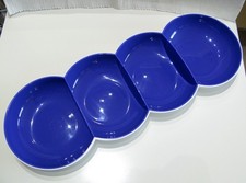 Tupperware, Allegra Perle Wurm blau/weiß, Servierschale 41,5 cm, für Snacks