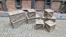 8x H0 1:87 Holzkisten Versandkisten Holz Lager LKW Ladegut Transportboxen Güter