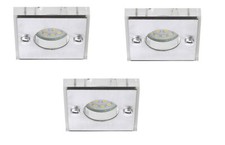 3x Briloner LED Downlight Einbauspot Aluminium Glas EEK:F (Spektrum A-G)