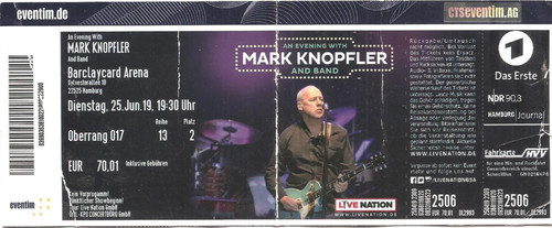 Mark knopfler concert 2019 - knopfler, in
