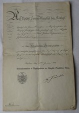 Urkunde Allgemeines Ehrenzeichen königlich preußischer Orden 1914 (168325)