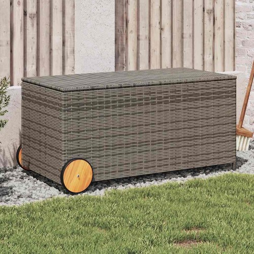 Gartentruhe mit rollen grau - rollen,
