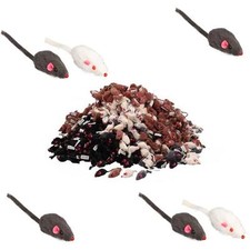 * Rasselmaus  Fellmäuse Katzenspielzeug, Maus, Mäuse - bei Mehrabnahme günstiger