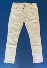 Denim Co. Herren-Jeans "Zerrissen-Style" weiß W34 L30